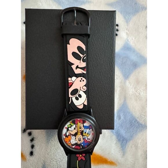 Rare Vintage Disney Time Works Micky, Minnie Mouse, Donald Duck, Goofy Watch - Picture 3 of 12